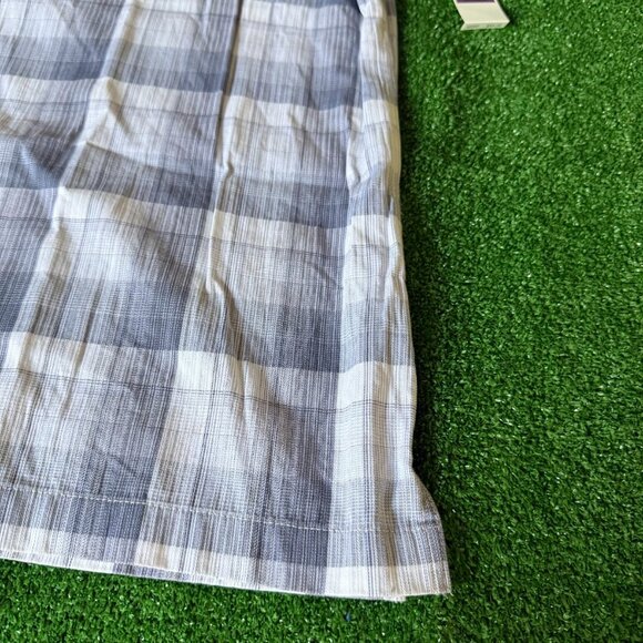 Van Heusen Short Sleeve Button Up Plaid Gray Easy Care Shirt Big Size XXL NEW - Picture 3 of 15